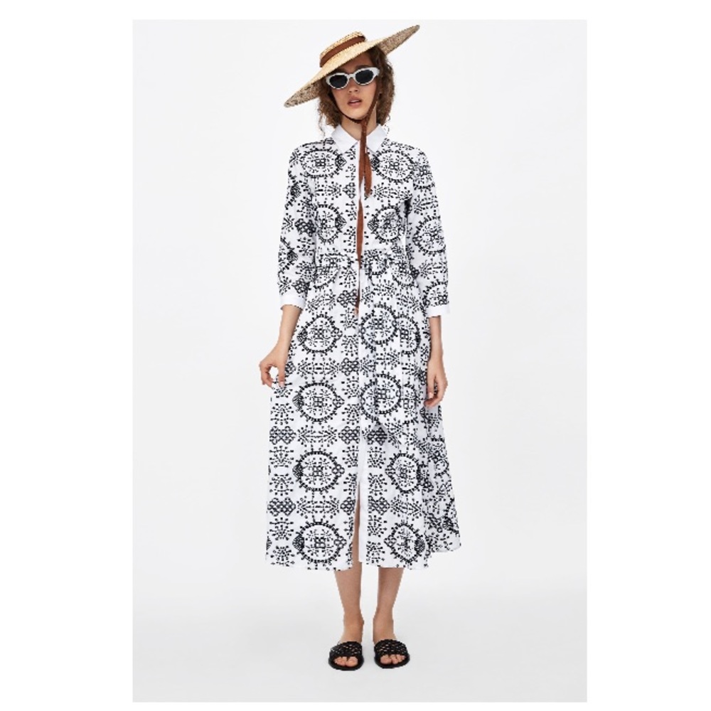 NWT Zara Tunic with contrasting embroidery XS